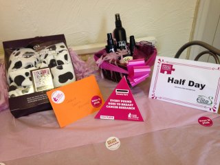 Prizes for this year's Wear it Pink event at Elite 